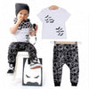 Top T-shirt Pants Outfits Children Suit Baby Boy's Clothing Set Bat Print