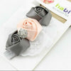 Fashion Elastic Headbands Rose Flower Crystal Baby